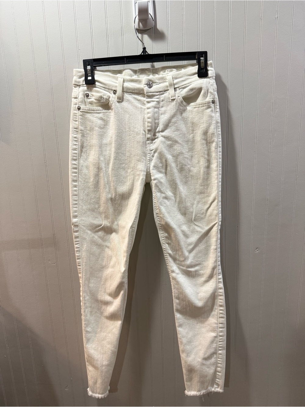 7‎ For All Mankind White Skinny Jeans